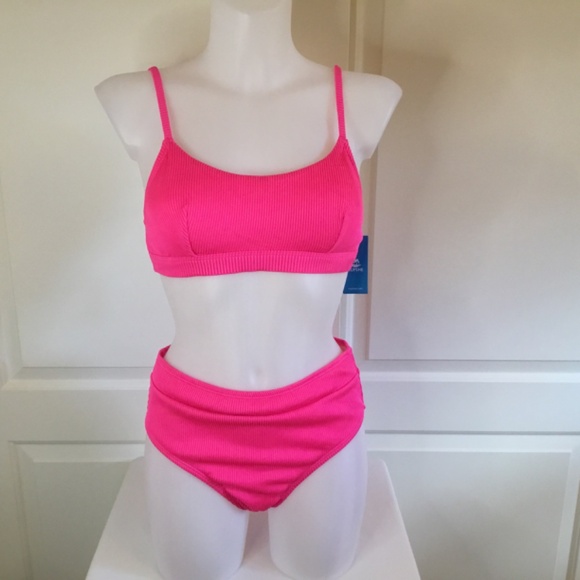 Women's High Waisted Scoop Neck Bikini Set - Picture 3 of 7